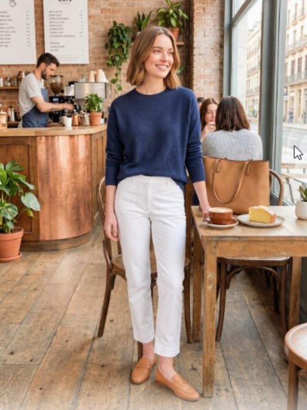 💕 BANANA REPUBLIC White Sloan Cropped Pants ✨